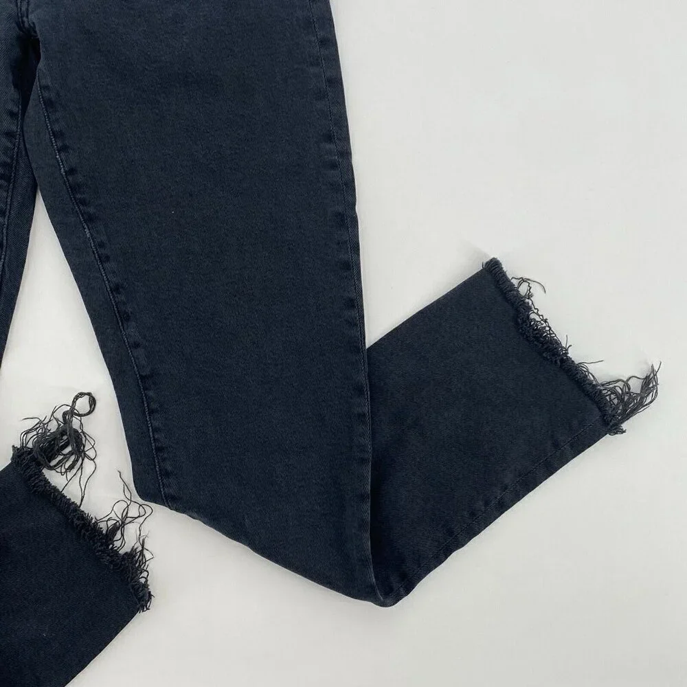 AGOLDE TONI MID RISE STRAIGHT JEANS DISTRESSED A133D-3002 FERAL SIZE 26